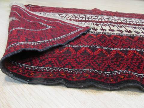 Baluch Red Hand Knotted 32 X 410 Area Rug 834-132412 Image 2