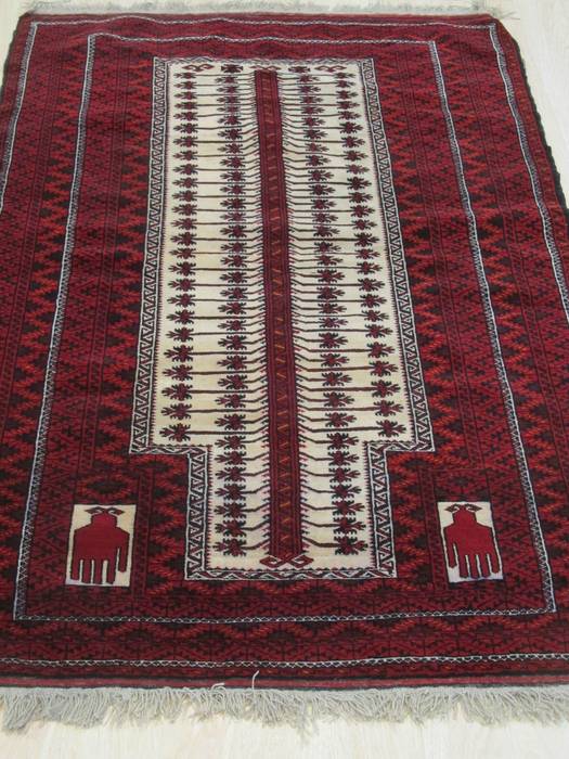 Baluch Red Hand Knotted 32 X 410 Area Rug 834-132412 Image 3