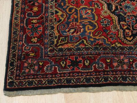 Sarouk Blue Hand Knotted 43 X 68 Area Rug 834-132419 Image 1