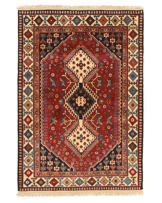 Yalameh Red Hand Knotted 35 X 49 Area Rug 834-132430 Image 0