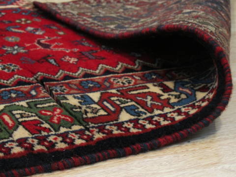 Yalameh Orange Hand Knotted 37 X 50 Area Rug 834-132440 Image 2