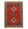 Yalameh Orange Hand Knotted 37 X 50 Area Rug 834-132440 Thumb 0