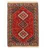 Yalameh Orange Hand Knotted 37 X 50  Area Rug 834-132440 Thumb 0