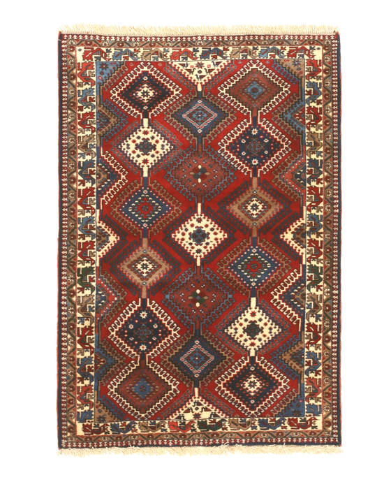 Yalameh Red Hand Knotted 37 X 53 Area Rug 834-132441 Image 0