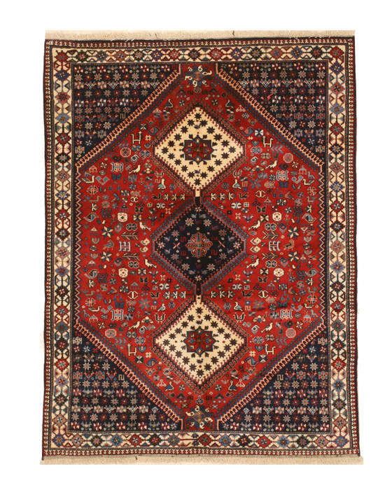 Yalameh Red Hand Knotted 50 X 68 Area Rug 834-132447 Image 0