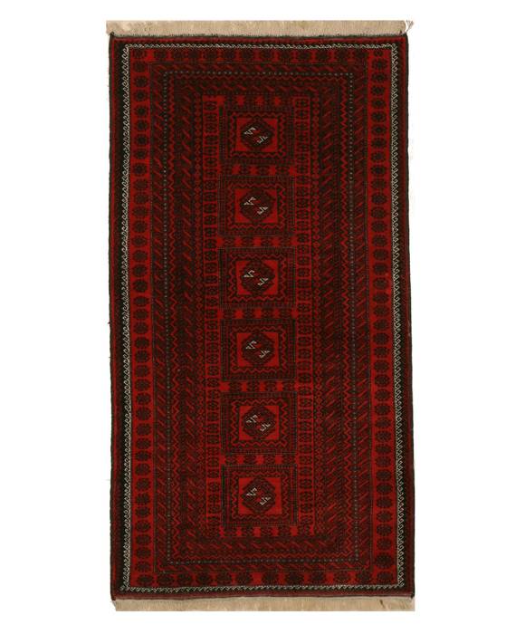 Baluch Red Hand Knotted 39 X 70 Area Rug 834-132468 Image 0