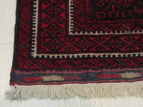 Baluch Blue Hand Knotted 37 X 58 Area Rug 834-132469 Image 1