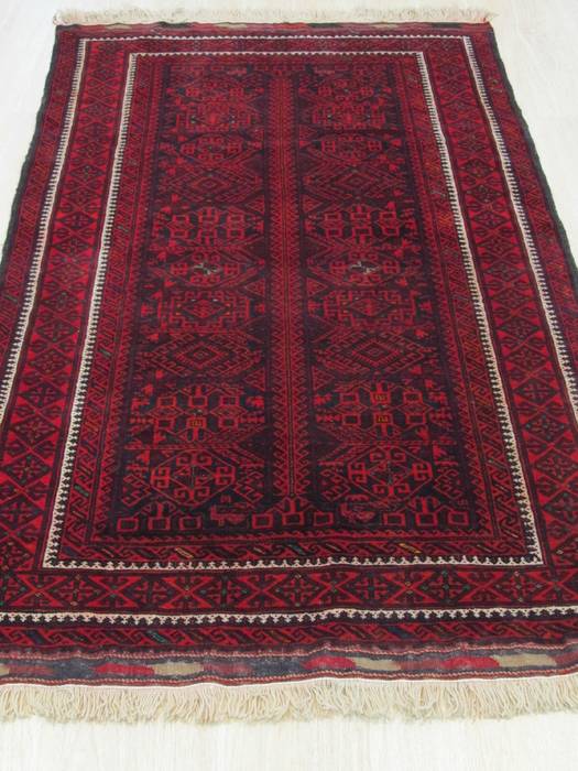 Baluch Blue Hand Knotted 37 X 58 Area Rug 834-132469 Image 3