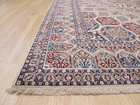 Nain Beige Hand Knotted 88 X 120 Area Rug 834-132487 Image 1