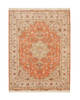 Tabriz Orange Hand Knotted 51 X 68 Area Rug 834-132496 Thumb 0