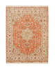 Tabriz Orange Hand Knotted 51 X 68  Area Rug 834-132496 Thumb 0