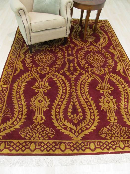Indo-Nepal Red Hand Knotted 63 X 90 Area Rug 834-132508 Image 3