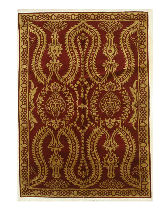 Indo-Nepal Red Hand Knotted 63 X 90 Area Rug 834-132508 Image 0