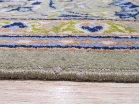 Kashan Green Hand Knotted 76 X 102 Area Rug 834-132510 Image 4