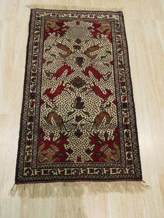 Baluch Beige Hand Knotted 26 X 44 Area Rug 834-132516 Image 3