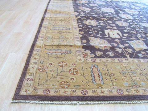 Agra Brown Hand Knotted 710 X 103 Area Rug 834-132545 Image 1