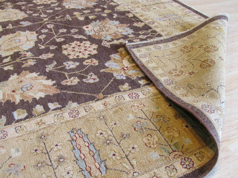 Agra Brown Hand Knotted 710 X 103 Area Rug 834-132545 Image 2