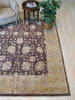 Agra Brown Hand Knotted 710 X 103  Area Rug 834-132545 Thumb 3