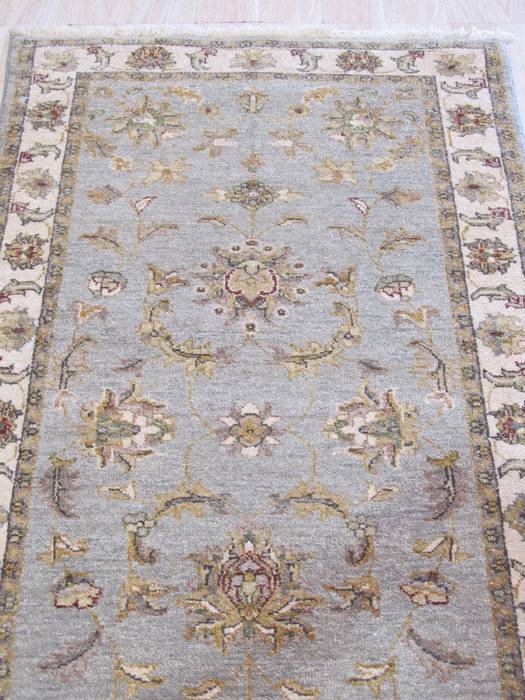 Agra Grey Runner Hand Knotted 27 X 711 Area Rug 834-132555 Image 1