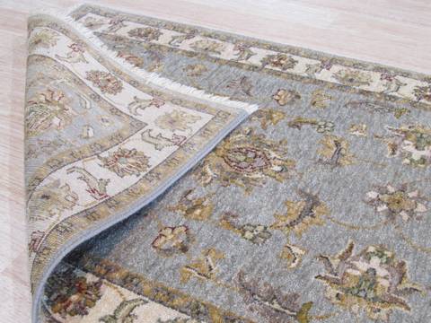 Agra Grey Runner Hand Knotted 27 X 711 Area Rug 834-132555 Image 2