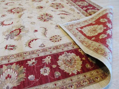 Pishavar White Hand Knotted 103 X 140 Area Rug 834-132558 Image 2