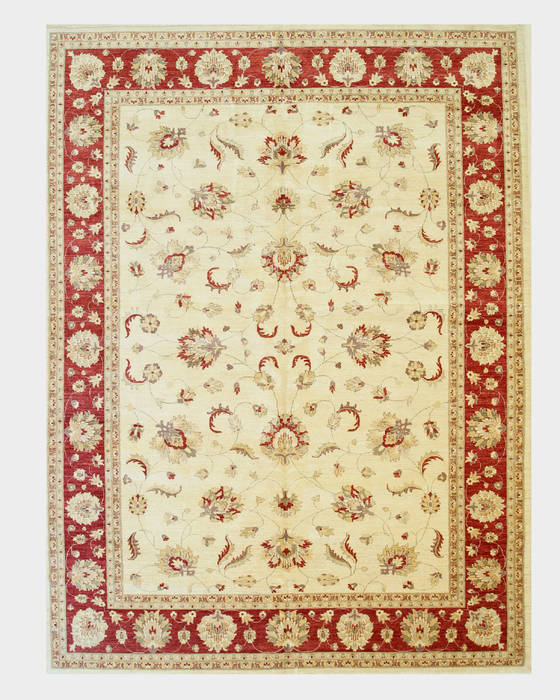 Pishavar White Hand Knotted 103 X 140 Area Rug 834-132558 Image 0