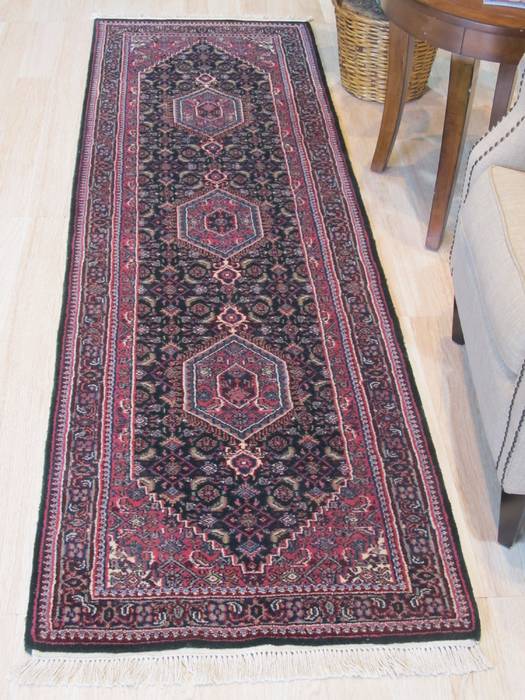Bidjar Green Runner Hand Knotted 26 X 80 Area Rug 834-132565 Image 3