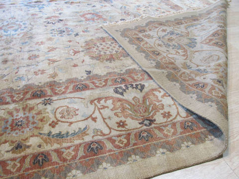 Agra Beige Hand Knotted 120 X 180 Area Rug 834-132578 Image 2