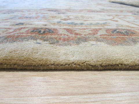 Agra Beige Hand Knotted 120 X 180 Area Rug 834-132578 Image 4