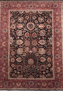 Jaipur Black Hand Knotted 8'11" X 12'3"  Area Rug 905-132580