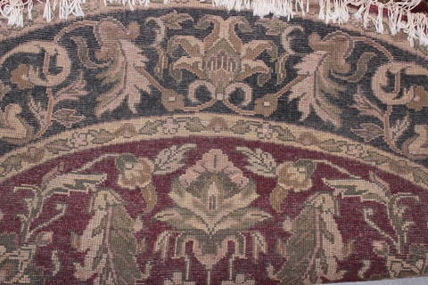 Jaipur Red Round Hand Knotted 60 X 60 Area Rug 905-132582 Image 3