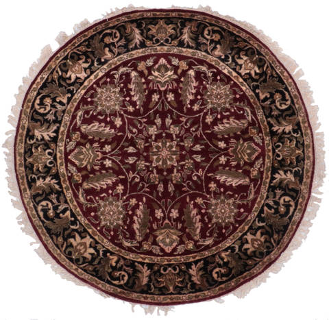 Jaipur Red Round Hand Knotted 60 X 60 Area Rug 905-132582 Image 0