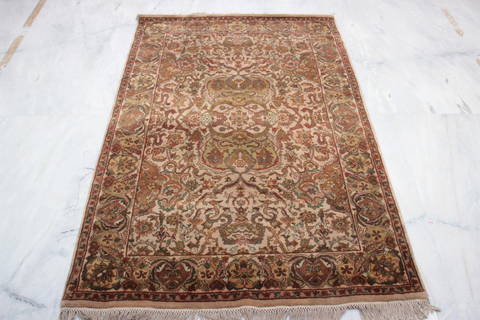 Jaipur Beige Hand Knotted 42 X 60 Area Rug 905-132583 Image 1