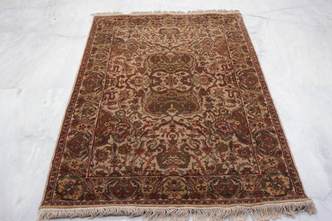 Jaipur Beige Hand Knotted 42 X 60 Area Rug 905-132583 Image 2
