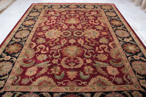 Jaipur Red Hand Knotted 91 X 121 Area Rug 905-132584 Image 3