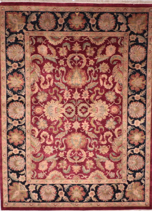 Jaipur Red Hand Knotted 91 X 121 Area Rug 905-132584 Image 0