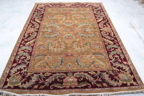 Jaipur Brown Hand Knotted 62 X 88 Area Rug 905-132585 Image 2