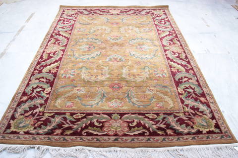 Jaipur Brown Hand Knotted 62 X 88 Area Rug 905-132585 Image 4