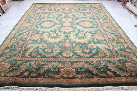 Jaipur Green Hand Knotted 91 X 121 Area Rug 905-132586 Image 6