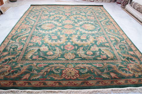 Jaipur Green Hand Knotted 93 X 1111 Area Rug 905-132588 Image 7