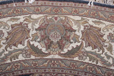 Jaipur Black Round Hand Knotted 910 X 910 Area Rug 905-132589 Image 5