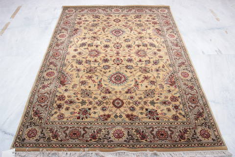 Jaipur Yellow Hand Knotted 51 X 71 Area Rug 905-132590 Image 3