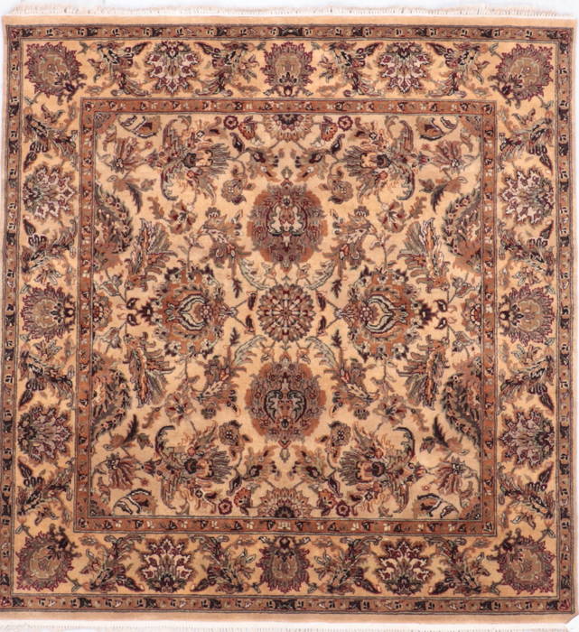 Jaipur Beige Square Hand Knotted 60 X 63 Area Rug 905-132593 Image 0