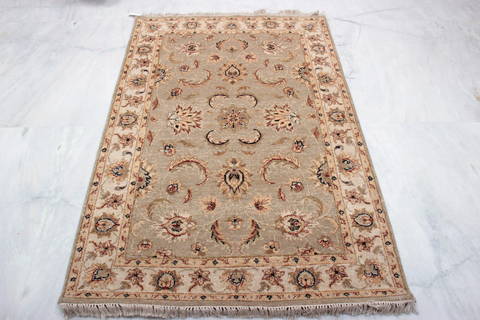 Chobi Grey Hand Knotted 41 X 61 Area Rug 905-132599 Image 1