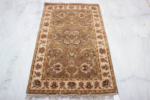 Chobi Brown Hand Knotted 31 X 52 Area Rug 905-132600 Image 3
