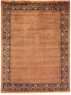 Kalaty AGRA Brown Rectangle 6x9 ft Wool Carpet 132611