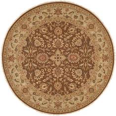 Kalaty CASPIAN Brown Round 7 to 8 ft Wool Carpet 132857