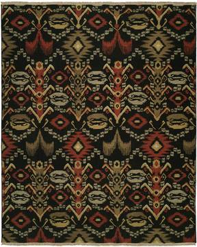 Kalaty CASPIAN Black Round 7 to 8 ft Wool Carpet 132919