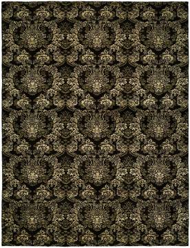 Kalaty GRAMERCY Black Rectangle 2x3 ft Wool and Silkette Carpet 133054