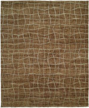 Kalaty JADE Brown Rectangle 10x14 ft Wool Carpet 133216